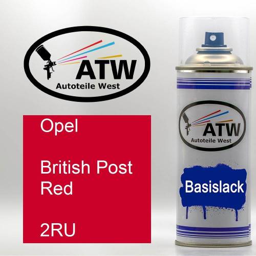 Opel, British Post Red, 2RU: 400ml Sprühdose, von ATW Autoteile West.